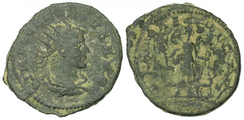 DIANA with bow & arrow -- Claudius II Gothicus, September 268 - August or September 270 A.D.