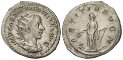 FIDES, Goddess of Happiness -- Gordian III, 29 July 238 - 25 February 244 A.D.