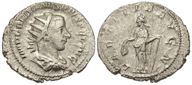 LAETITIA, Gay Goddess -- Gordian III, 29 July 238 - 25 February 244 A.D.