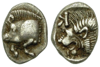 PIG IN A POKE? -- Silver obol Kyzikos, Mysia, c. 475 - 450 B.C.