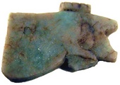 King Tut -- Egyptian, Amazonite Uzat, Against Evil Eye -- New Kingdom, 1567 - 1085 B.C.