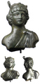 Roman Bronze, Portrait of Hadrian's Lover, Antinous, c. 135 A.D.