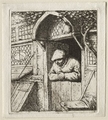 Adrian van Ostade -- Peasant Leaning on his Doorway