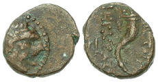 MINT ERROR -- Galilean -- Ake Ptolemais, Galilee, 132 - 109 B.C.