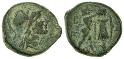 GODDESS Athena & PAN with Nymph -- Macedonian Kingdom, Antigonos Gonatas, 277 - 239 B.C.